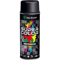 Краска в баллончиках 400 мл. Черный матовый Den Braven Super Color