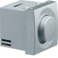Светорегулятор с поворотной рукояткой Systo 45x45 RAL9006 цвет титан